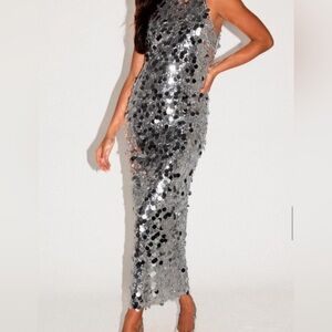 Brielle Pailette Sequin Midi Dress